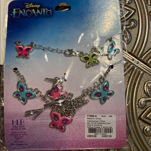 🌹New Claire's Disney & More Colorful Lip Gloss and Butterfly Jewelry Set - Picture 5 of 7
